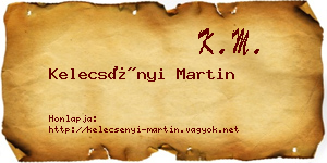Kelecsényi Martin névjegykártya