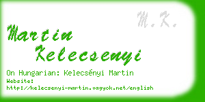 martin kelecsenyi business card